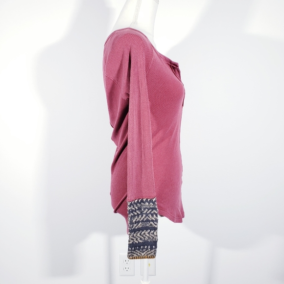 Free People Cuffed Red Thermal - Picture 6 of 8